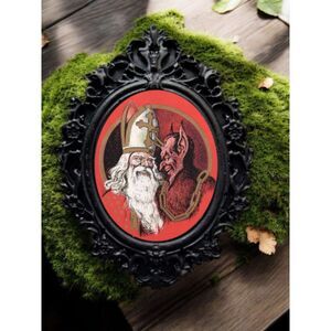 Krampus and Saint Nicholas Christmas Tree Holiday Ornament